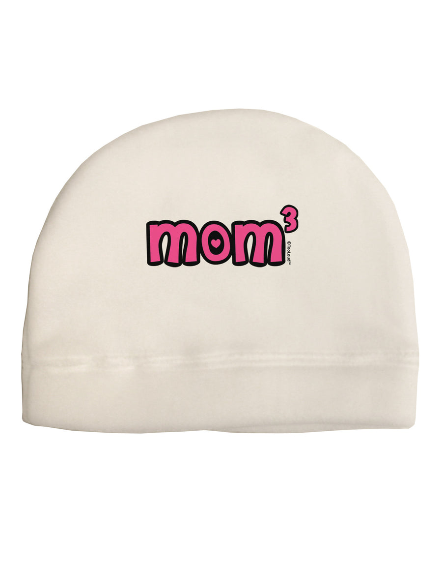 Mom Cubed - Cute Mom of Three Design Adult Fleece Beanie Cap Hat by TooLoud-Beanie-TooLoud-White-One-Size-Fits-Most-Davson Sales