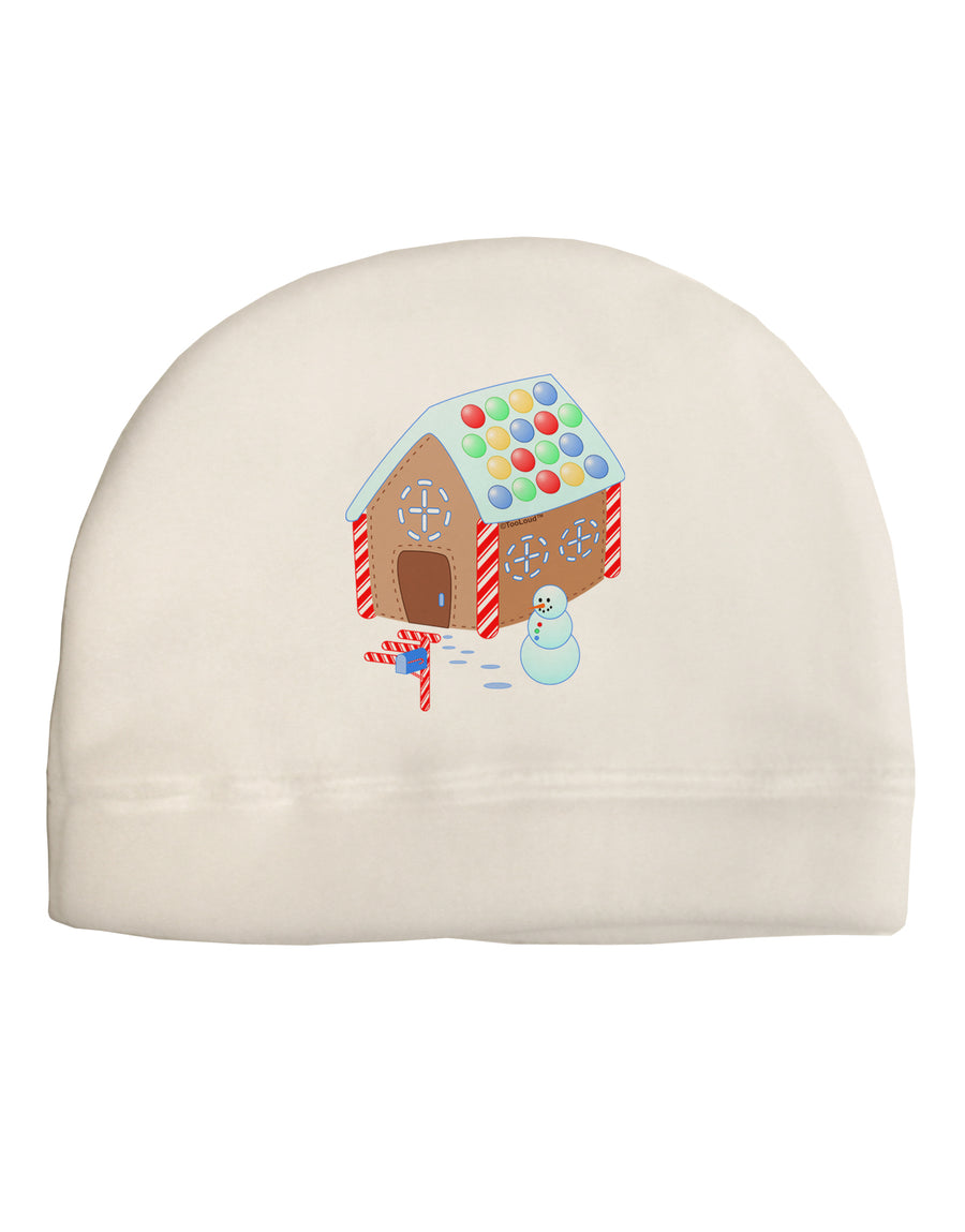 Little Gingerbread House Design #1 Adult Fleece Beanie Cap Hat by TooLoud-Beanie-TooLoud-White-One-Size-Fits-Most-Davson Sales