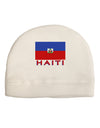 Haiti Flag Child Fleece Beanie Cap Hat-Beanie-TooLoud-White-One-Size-Fits-Most-Davson Sales