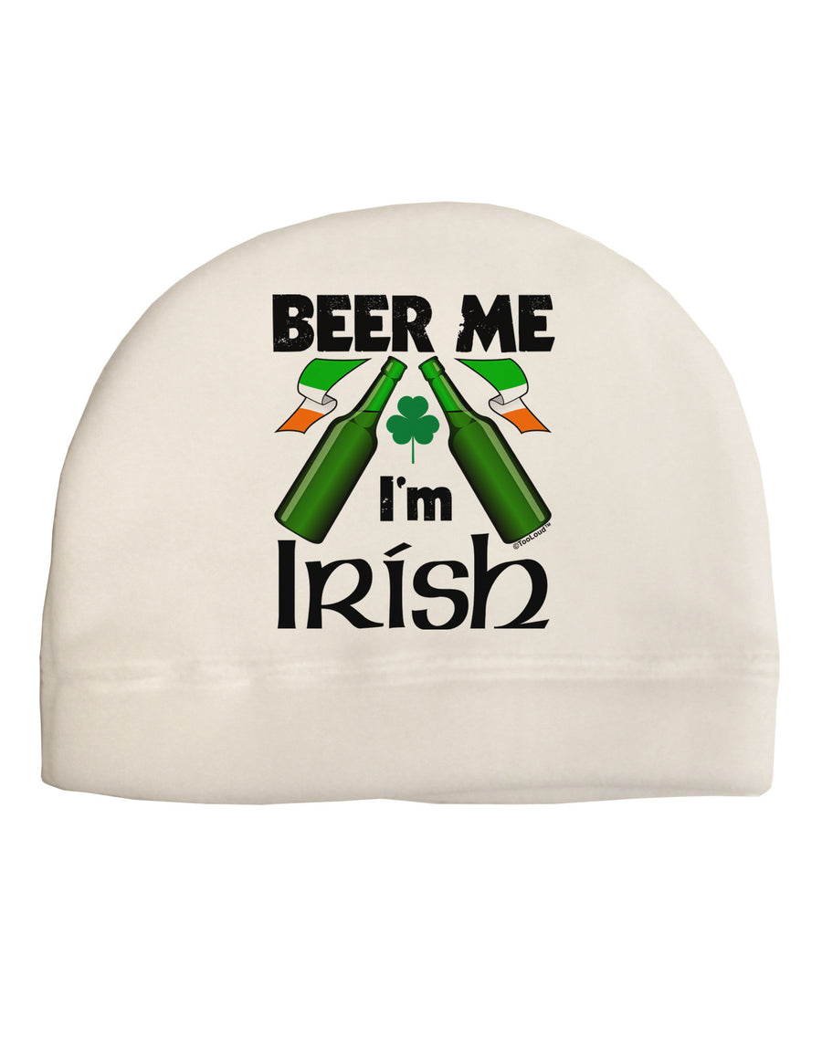 Beer Me I'm Irish Adult Fleece Beanie Cap Hat-Beanie-TooLoud-White-One-Size-Fits-Most-Davson Sales