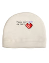 Please Don't Break My Heart Code Adult Fleece Beanie Cap Hat-Beanie-TooLoud-White-One-Size-Fits-Most-Davson Sales