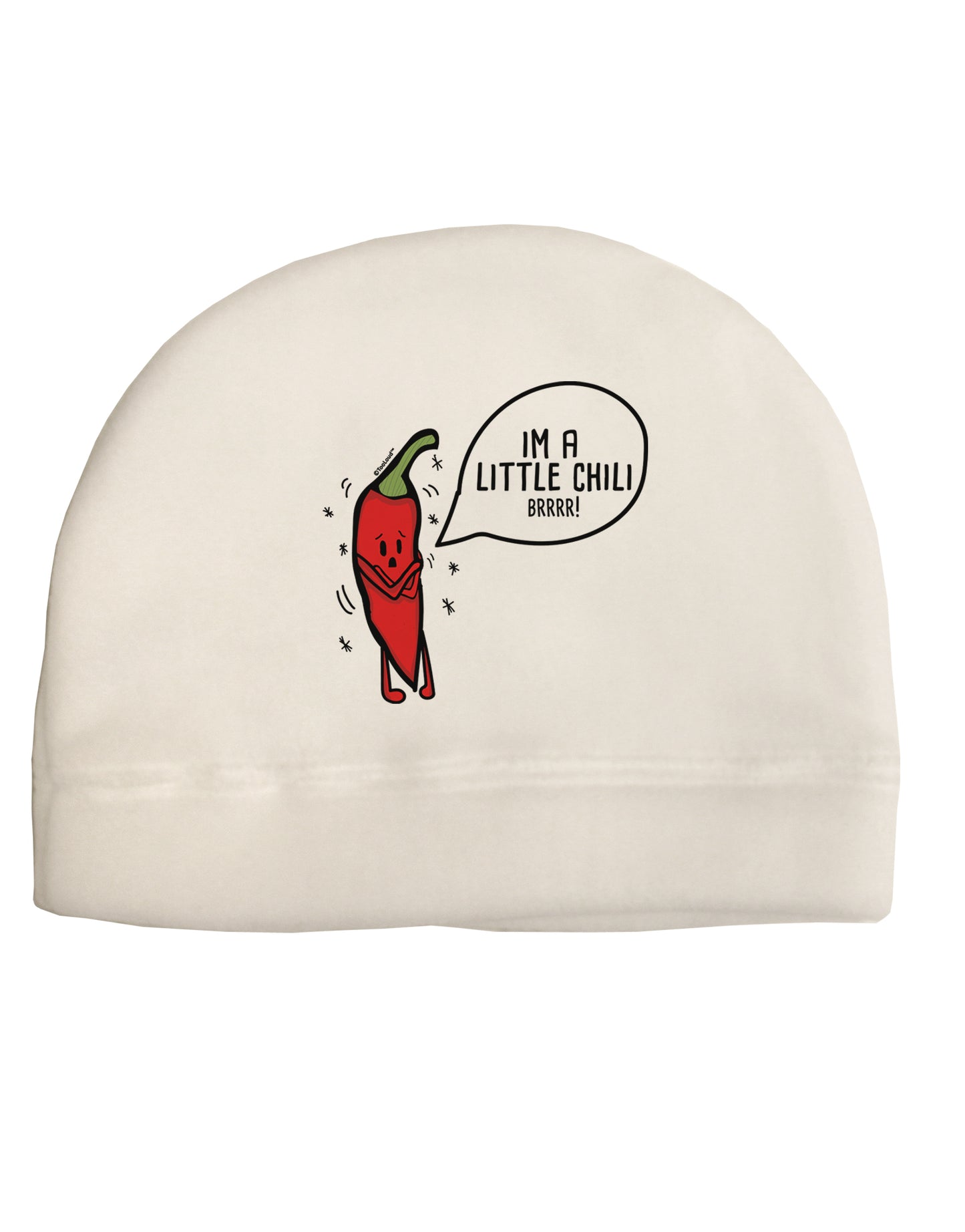 I'm a Little Chilli Adult Fleece Beanie Cap Hat-Beanie-TooLoud-White-One-Size-Fits-Most-Davson Sales