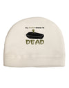 Sleep When Dead Coffin Adult Fleece Beanie Cap Hat-Beanie-TooLoud-White-One-Size-Fits-Most-Davson Sales