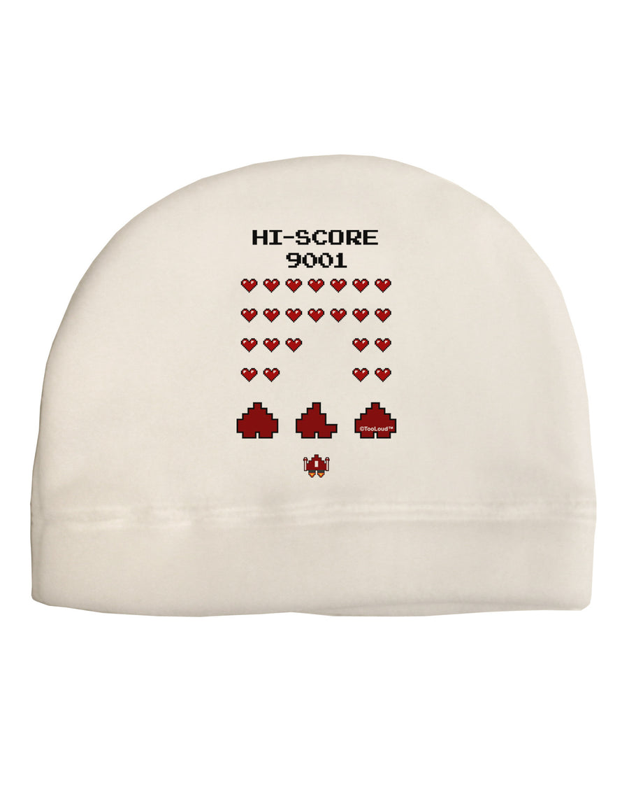 Pixel Heart Invaders Design Child Fleece Beanie Cap Hat-Beanie-TooLoud-White-One-Size-Fits-Most-Davson Sales