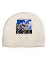 Bighorn Ram Text Adult Fleece Beanie Cap Hat-Beanie-TooLoud-White-One-Size-Fits-Most-Davson Sales