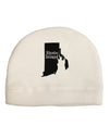 Rhode Island - United States Shape Adult Fleece Beanie Cap Hat by TooLoud-Beanie-TooLoud-White-One-Size-Fits-Most-Davson Sales