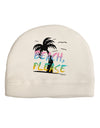 Beach Please - Summer Colors with Palm Trees Adult Fleece Beanie Cap Hat-Beanie-TooLoud-White-One-Size-Fits-Most-Davson Sales