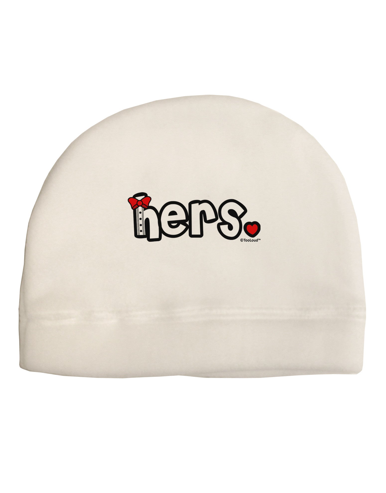 Matching His and Hers Design - Hers - Red Bow Tie Child Fleece Beanie Cap Hat by TooLoud-Beanie-TooLoud-White-One-Size-Fits-Most-Davson Sales