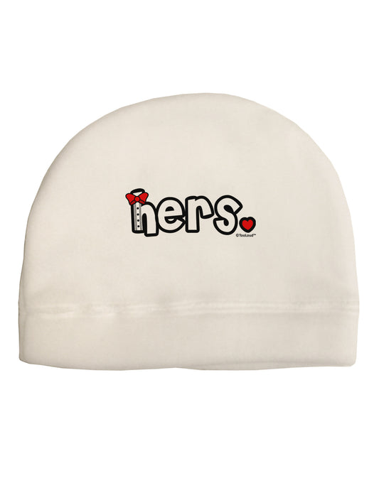 Matching His and Hers Design - Hers - Red Bow Tie Child Fleece Beanie Cap Hat by TooLoud-Beanie-TooLoud-White-One-Size-Fits-Most-Davson Sales