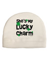 She's My Lucky Charm - Matching Couples Design Adult Fleece Beanie Cap Hat by TooLoud-Beanie-TooLoud-White-One-Size-Fits-Most-Davson Sales