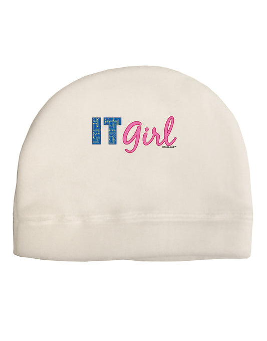 IT Girl Adult Fleece Beanie Cap Hat-Beanie-TooLoud-White-One-Size-Fits-Most-Davson Sales