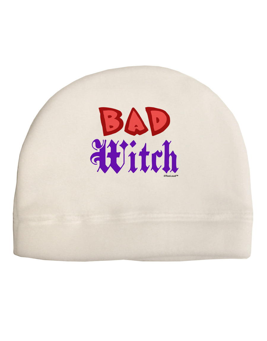 Bad Witch Color Red Adult Fleece Beanie Cap Hat-Beanie-TooLoud-White-One-Size-Fits-Most-Davson Sales