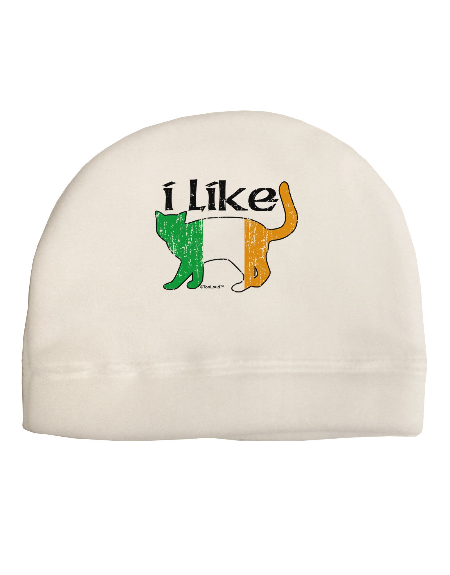I Like Irish Cat Silhouette Adult Fleece Beanie Cap Hat by TooLoud-Beanie-TooLoud-White-One-Size-Fits-Most-Davson Sales