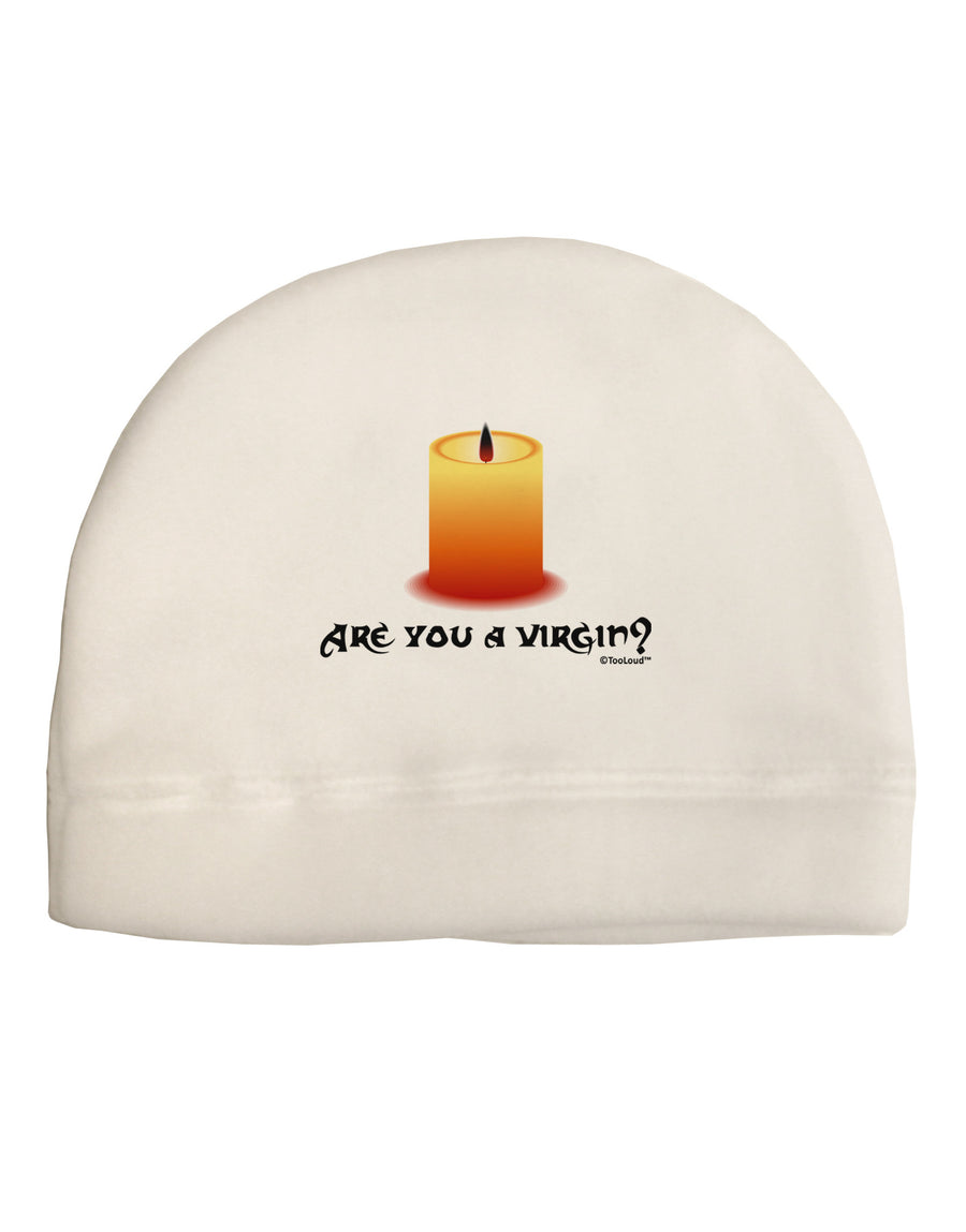 Are You A Virgin - Black Flame Candle Child Fleece Beanie Cap Hat by TooLoud-Beanie-TooLoud-White-One-Size-Fits-Most-Davson Sales