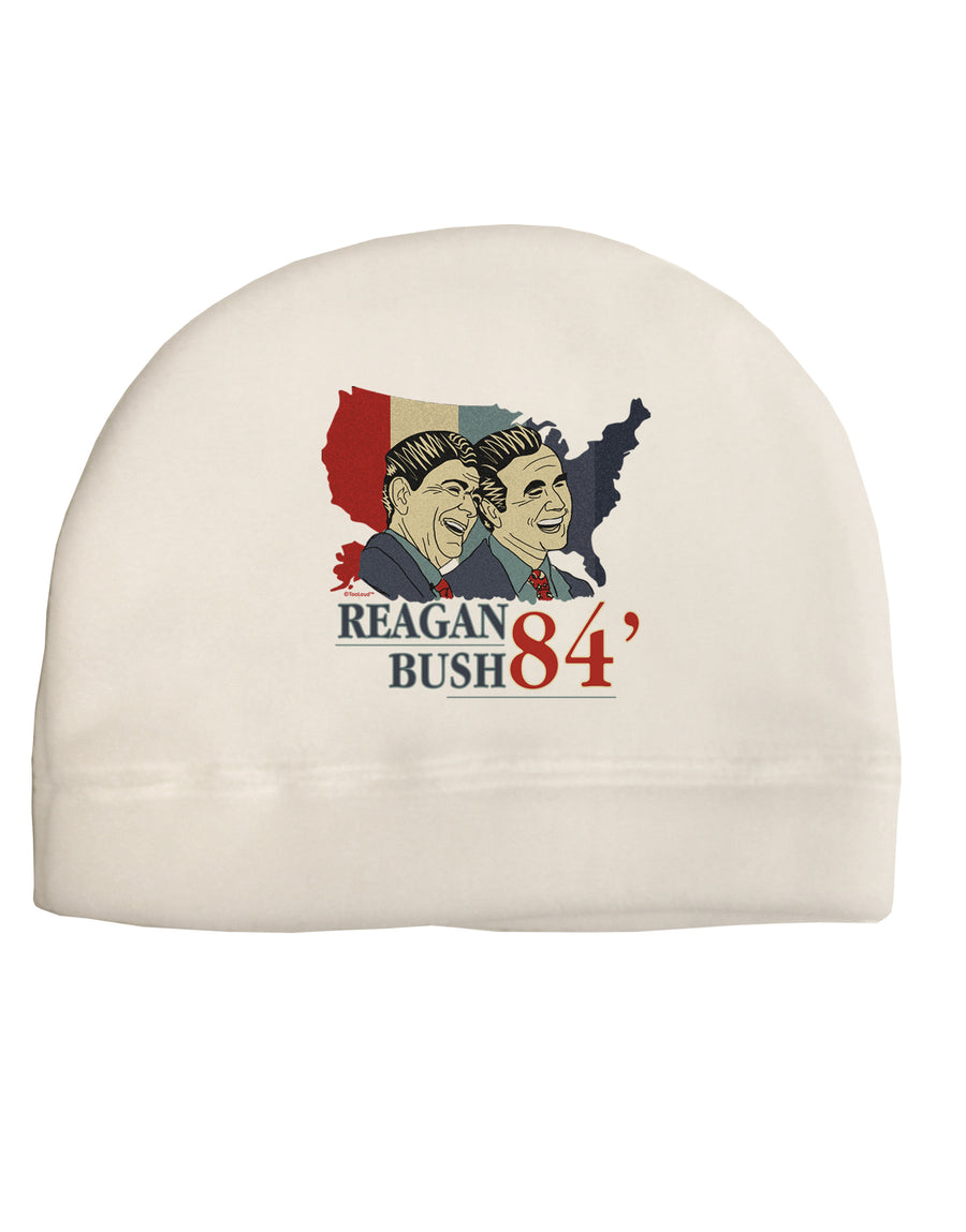 TooLoud REAGAN BUSH 84 Adult Fleece Beanie Cap Hat-Beanie-TooLoud-White-One-Size-Fits-Most-Davson Sales