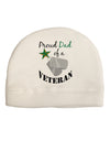 Dad of Veteran Adult Fleece Beanie Cap Hat-Beanie-TooLoud-White-One-Size-Fits-Most-Davson Sales