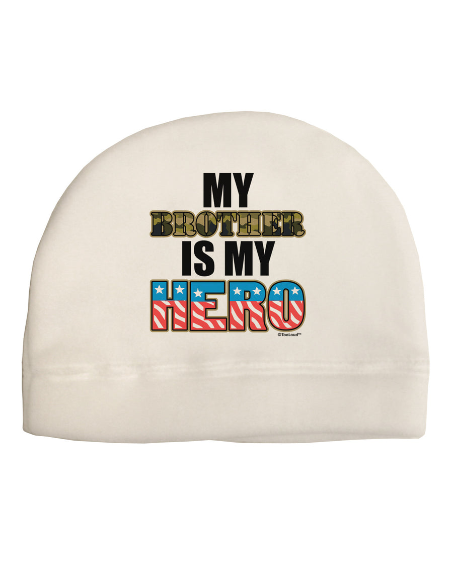 My Brother is My Hero - Armed Forces Child Fleece Beanie Cap Hat by TooLoud-Beanie-TooLoud-White-One-Size-Fits-Most-Davson Sales