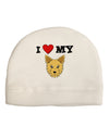 I Heart My - Cute Yorkshire Terrier Yorkie Dog Adult Fleece Beanie Cap Hat by TooLoud-Beanie-TooLoud-White-One-Size-Fits-Most-Davson Sales