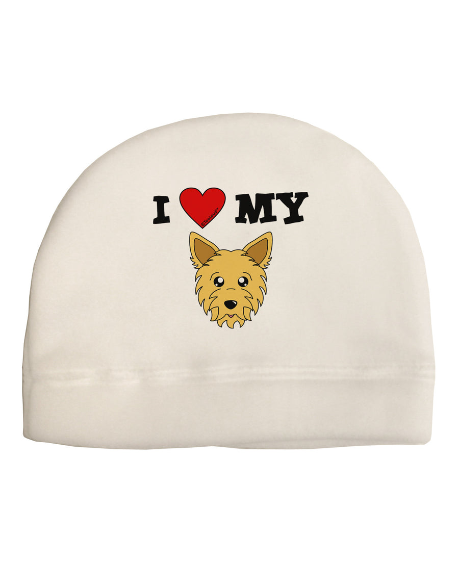 I Heart My - Cute Yorkshire Terrier Yorkie Dog Adult Fleece Beanie Cap Hat by TooLoud-Beanie-TooLoud-White-One-Size-Fits-Most-Davson Sales