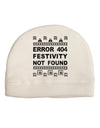 Error 404 Festivity Not Found Adult Fleece Beanie Cap Hat by-Beanie-TooLoud-White-One-Size-Fits-Most-Davson Sales