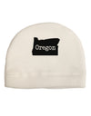 Oregon - United States Shape Adult Fleece Beanie Cap Hat by TooLoud-Beanie-TooLoud-White-One-Size-Fits-Most-Davson Sales