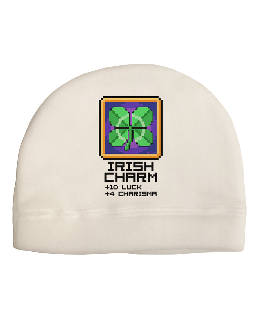 Pixel Irish Charm Item Adult Fleece Beanie Cap Hat-Beanie-TooLoud-White-One-Size-Fits-Most-Davson Sales