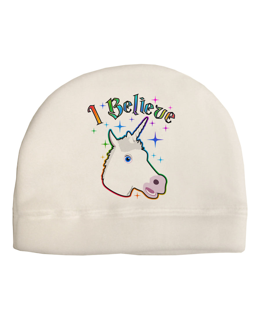 I Believe in Unicorns Adult Fleece Beanie Cap Hat-Beanie-TooLoud-White-One-Size-Fits-Most-Davson Sales