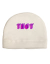 THOT Artistic Text Adult Fleece Beanie Cap Hat-Beanie-TooLoud-White-One-Size-Fits-Most-Davson Sales