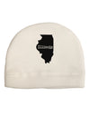 Illinois - United States Shape Adult Fleece Beanie Cap Hat by TooLoud-Beanie-TooLoud-White-One-Size-Fits-Most-Davson Sales