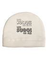 Too Kawaii to Live - B&W Adult Fleece Beanie Cap Hat by TooLoud-Beanie-TooLoud-White-One-Size-Fits-Most-Davson Sales