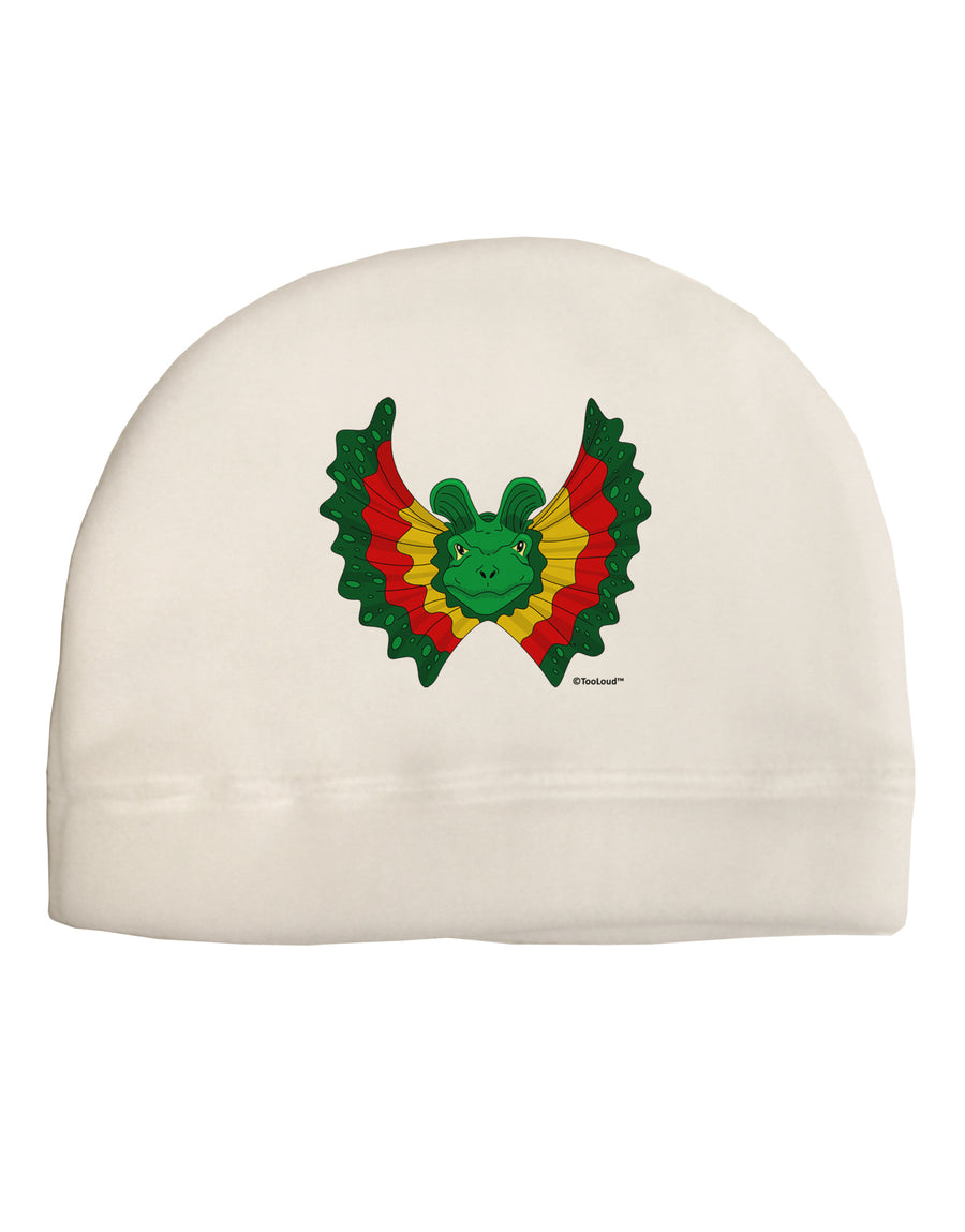 Dilophosaurus Design - Color Child Fleece Beanie Cap Hat by TooLoud-Beanie-TooLoud-White-One-Size-Fits-Most-Davson Sales