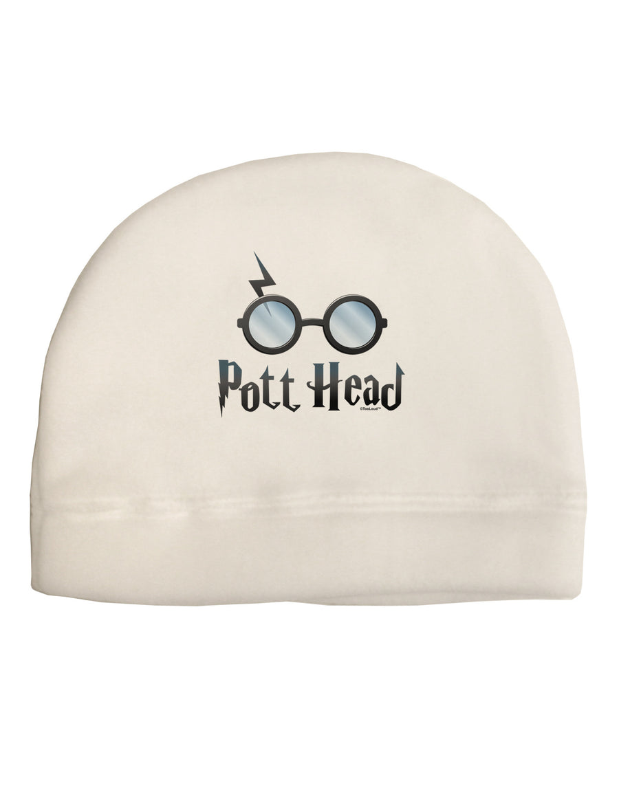 Pott Head Magic Glasses Adult Fleece Beanie Cap Hat-Beanie-TooLoud-White-One-Size-Fits-Most-Davson Sales