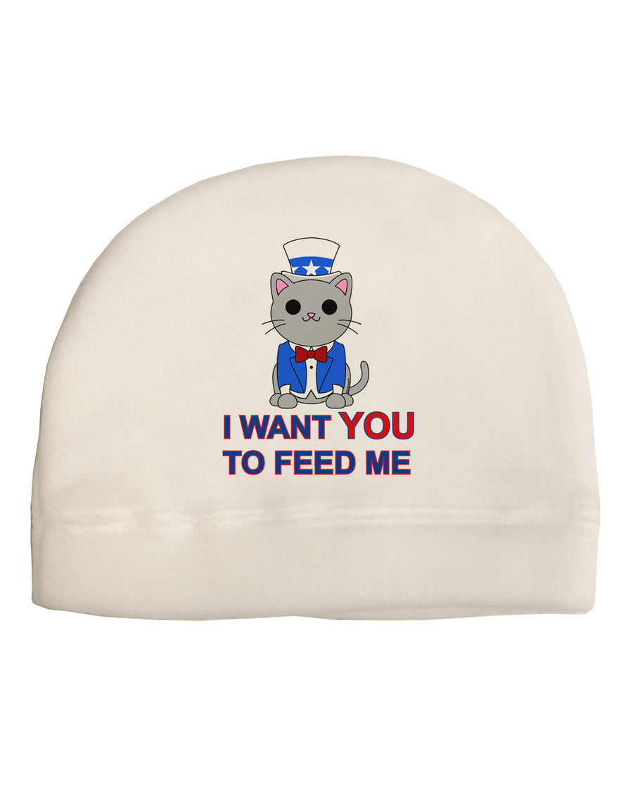 Patriotic Cat I Want You Child Fleece Beanie Cap Hat by TooLoud-Beanie-TooLoud-White-One-Size-Fits-Most-Davson Sales