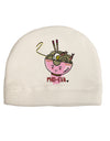 TooLoud Matching Pho Eva Pink Pho Bowl Adult Fleece Beanie Cap Hat-Beanie-TooLoud-White-One-Size-Fits-Most-Davson Sales