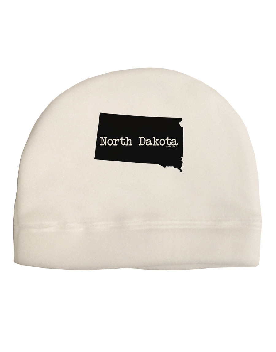 North Dakota - United States Shape Child Fleece Beanie Cap Hat by TooLoud-Beanie-TooLoud-White-One-Size-Fits-Most-Davson Sales