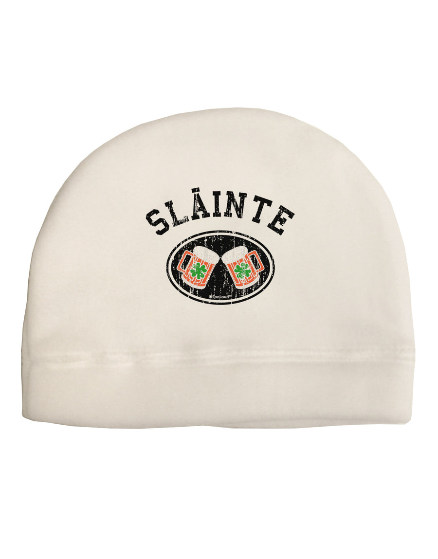 Slainte - St. Patrick's Day Irish Cheers Child Fleece Beanie Cap Hat by TooLoud-Beanie-TooLoud-White-One-Size-Fits-Most-Davson Sales