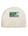 Palm Springs Watercolor Child Fleece Beanie Cap Hat-Beanie-TooLoud-White-One-Size-Fits-Most-Davson Sales