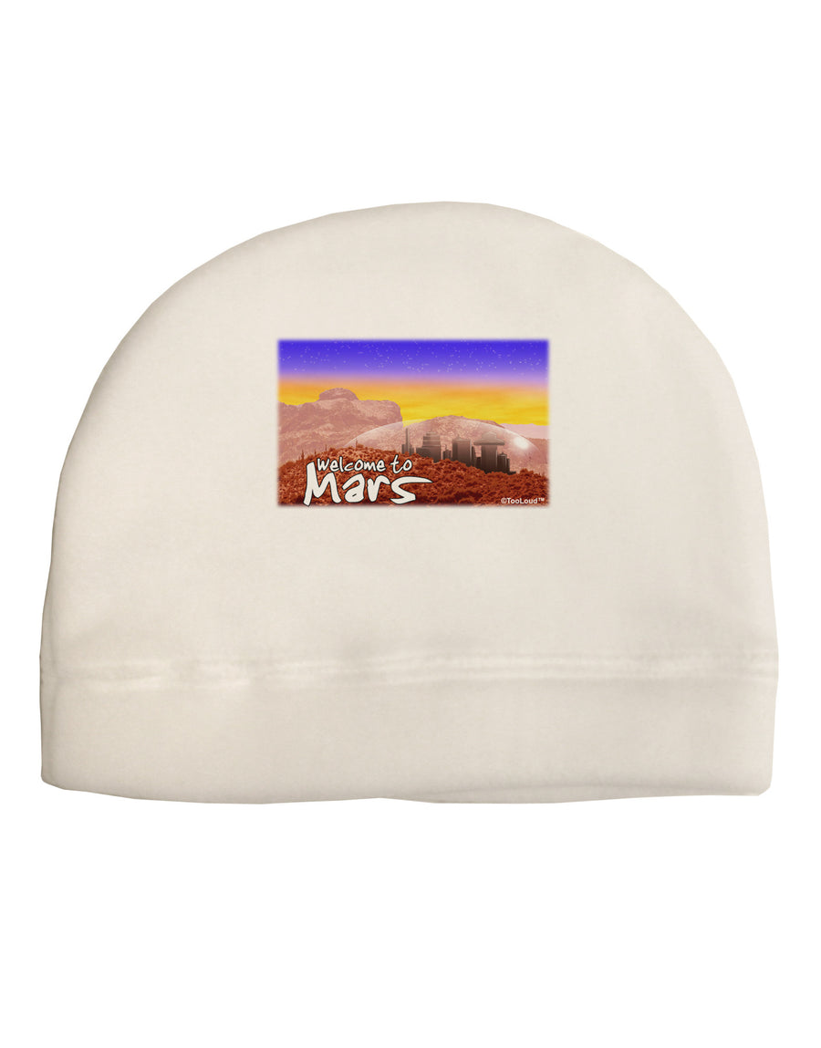 Welcome to Mars Child Fleece Beanie Cap Hat-Beanie-TooLoud-White-One-Size-Fits-Most-Davson Sales