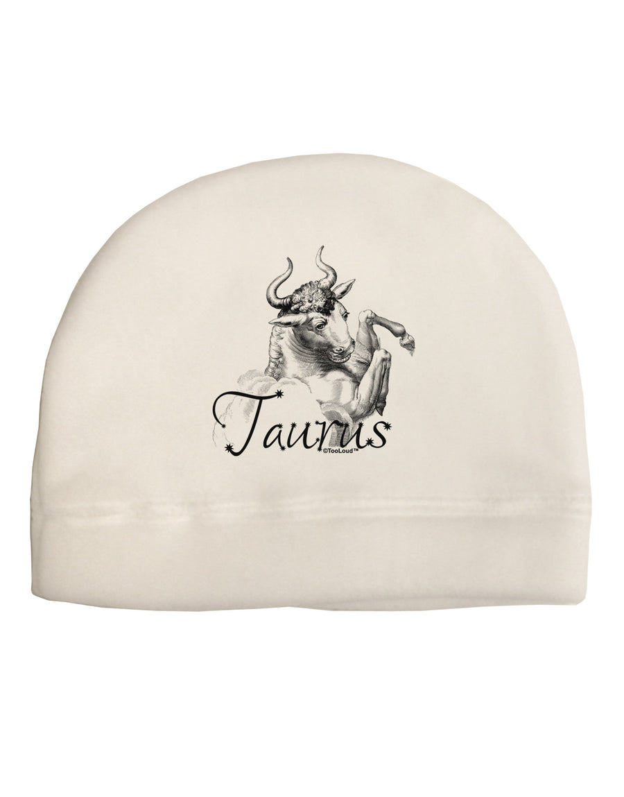 Taurus Illustration Child Fleece Beanie Cap Hat-Beanie-TooLoud-White-One-Size-Fits-Most-Davson Sales