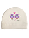 Owl Always Love You - Purple Owls Adult Fleece Beanie Cap Hat by TooLoud-Beanie-TooLoud-White-One-Size-Fits-Most-Davson Sales