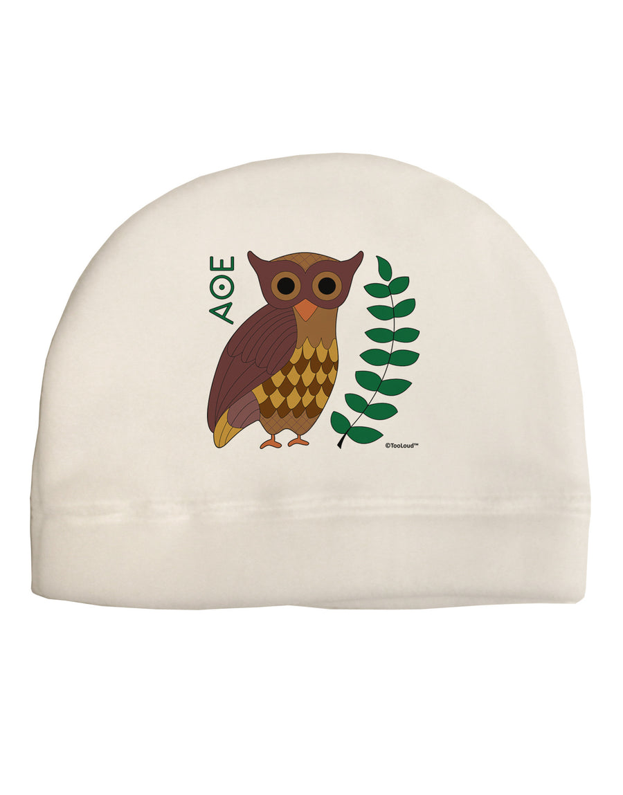 Owl of Athena Child Fleece Beanie Cap Hat by TooLoud-Beanie-TooLoud-White-One-Size-Fits-Most-Davson Sales