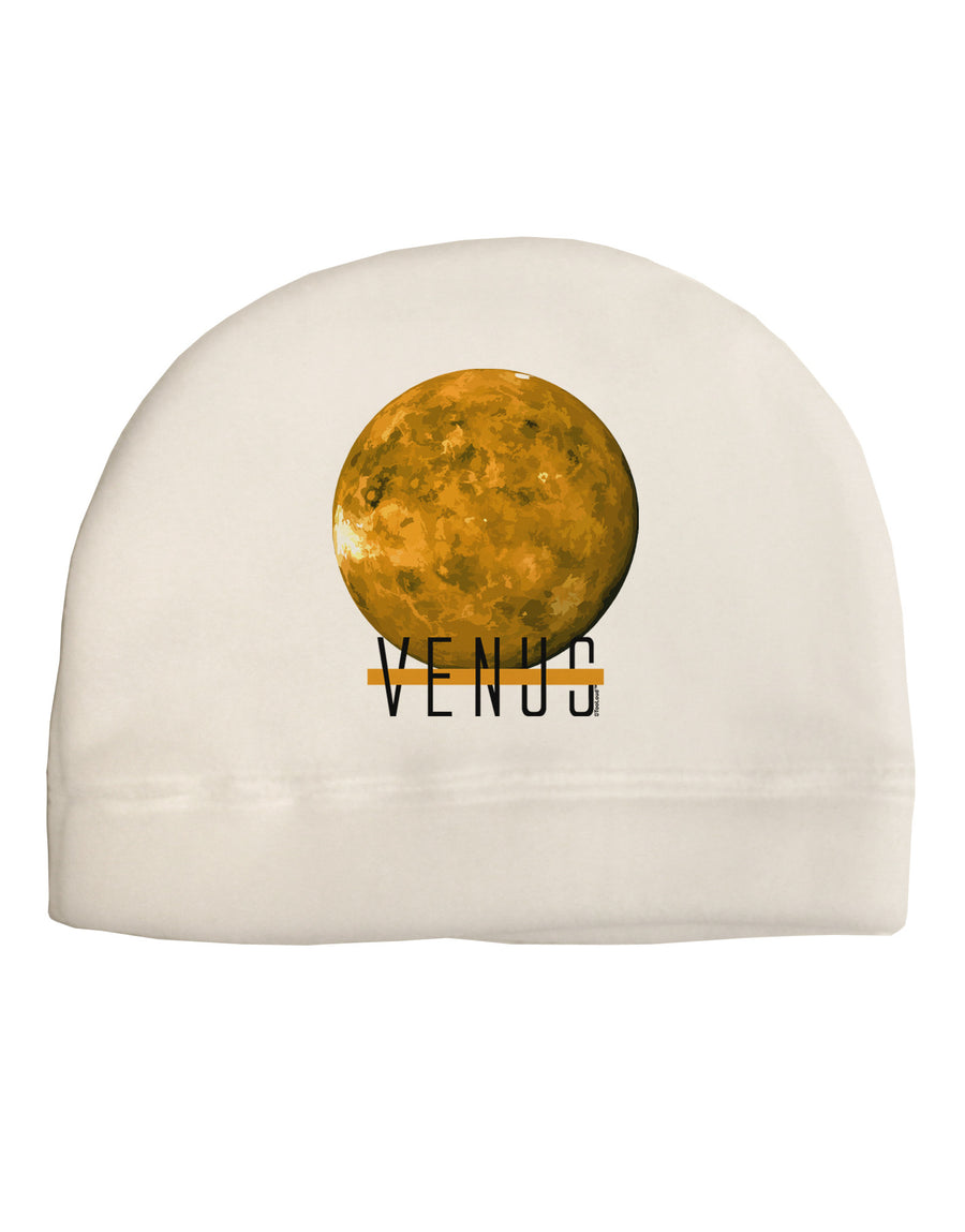 Planet Venus Text Adult Fleece Beanie Cap Hat-Beanie-TooLoud-White-One-Size-Fits-Most-Davson Sales