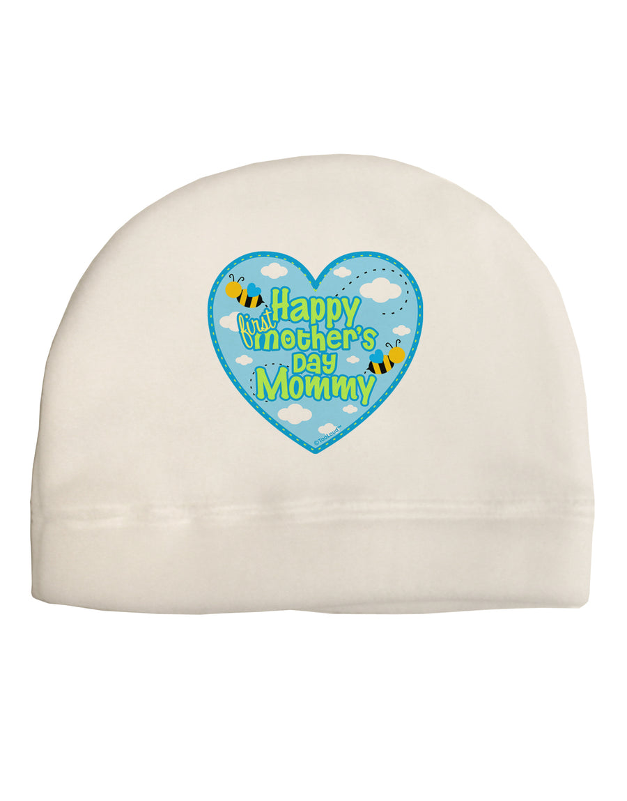 Happy First Mother's Day Mommy - Blue Adult Fleece Beanie Cap Hat by TooLoud-Beanie-TooLoud-White-One-Size-Fits-Most-Davson Sales