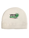 Vote Green Party - Marijuana Adult Fleece Beanie Cap Hat-Beanie-TooLoud-White-One-Size-Fits-Most-Davson Sales