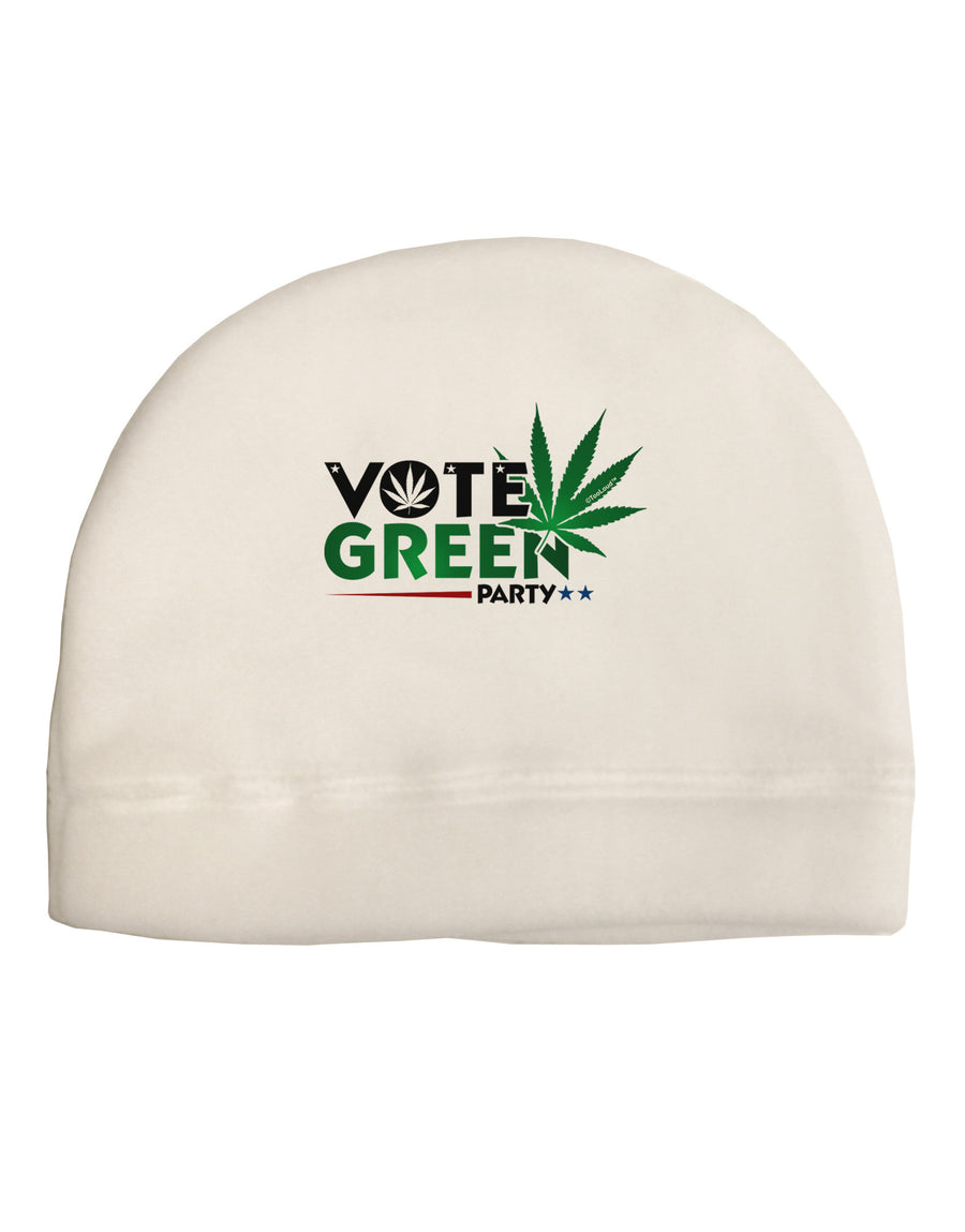 Vote Green Party - Marijuana Adult Fleece Beanie Cap Hat-Beanie-TooLoud-White-One-Size-Fits-Most-Davson Sales