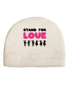 Stand For Love Pink Child Fleece Beanie Cap Hat-Beanie-TooLoud-White-One-Size-Fits-Most-Davson Sales