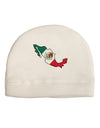 Mexico Outline - Mexican Flag Adult Fleece Beanie Cap Hat by TooLoud-Beanie-TooLoud-White-One-Size-Fits-Most-Davson Sales