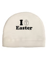 I Egg Cross Easter Design Adult Fleece Beanie Cap Hat by TooLoud-Beanie-TooLoud-White-One-Size-Fits-Most-Davson Sales