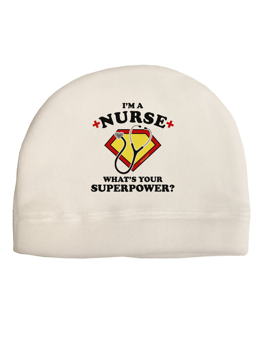 Nurse - Superpower Child Fleece Beanie Cap Hat-Beanie-TooLoud-White-One-Size-Fits-Most-Davson Sales