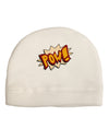 Onomatopoeia POW Child Fleece Beanie Cap Hat-Beanie-TooLoud-White-One-Size-Fits-Most-Davson Sales